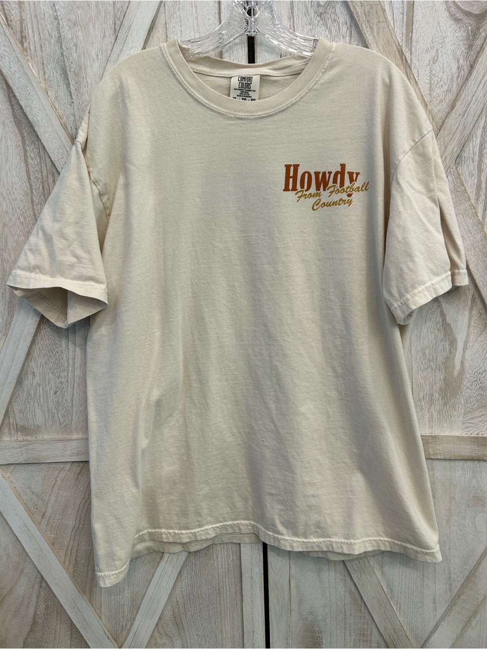 Charlie Southern Comfort Colors XL 'Howdy From Football Country' GAME DAY Tee